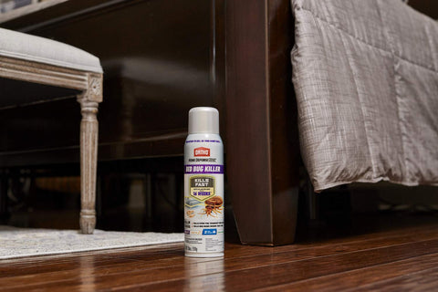 Ortho Bed Bug Killer applied along baseboards for targeted treatment