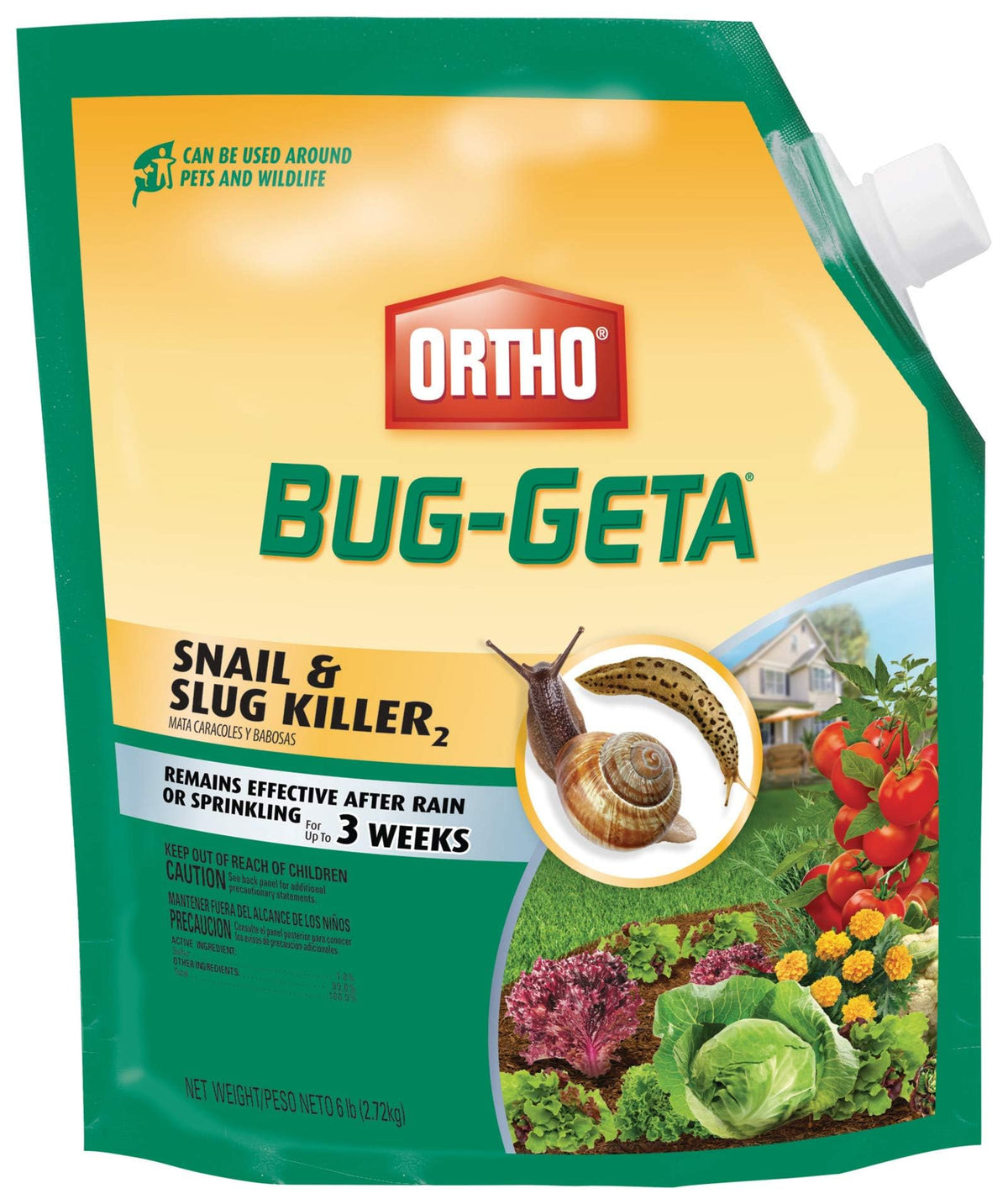 Ortho Bug-Geta Snail & Slug Killer2 bottle front for effective garden pest control