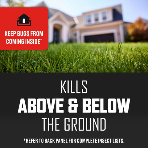 Close-up of Ortho BugClear label highlighting up to 16,500 sq ft coverage.