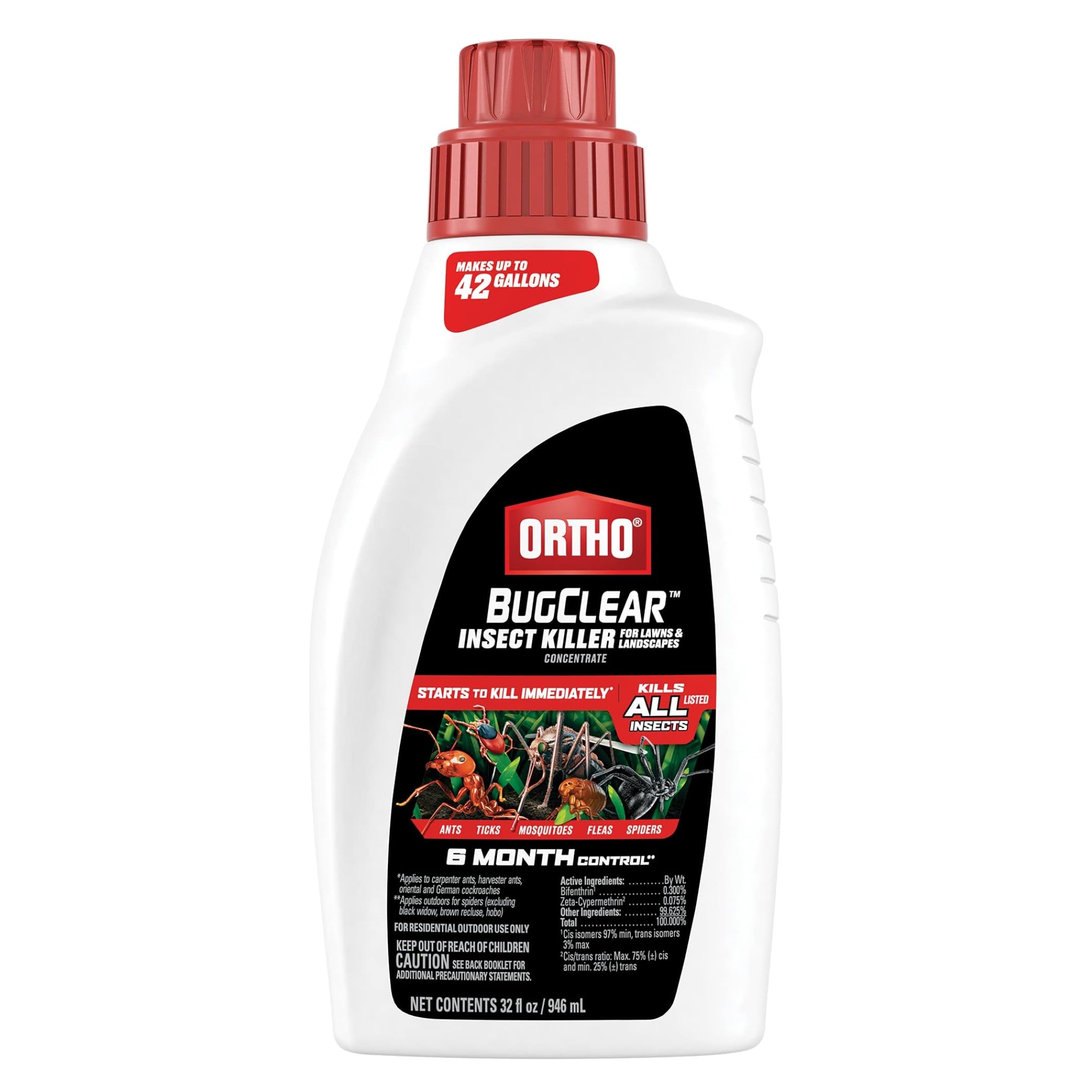 Ortho BugClear lawn spray bottle for fast-acting outdoor pest control