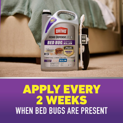 Ortho spray along carpet edges reaches under rugs and folds