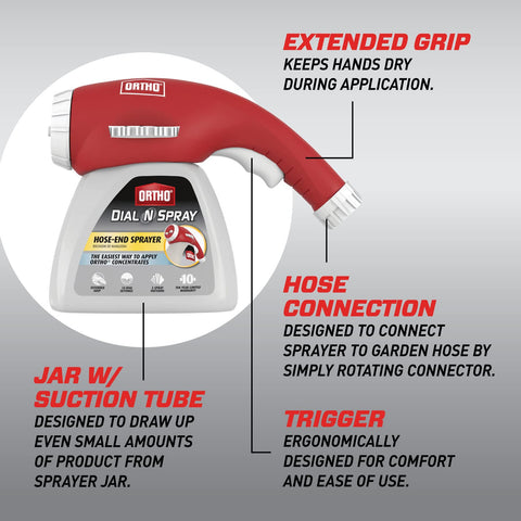 Ortho Dial N Spray rotating hose connector for easy attachment