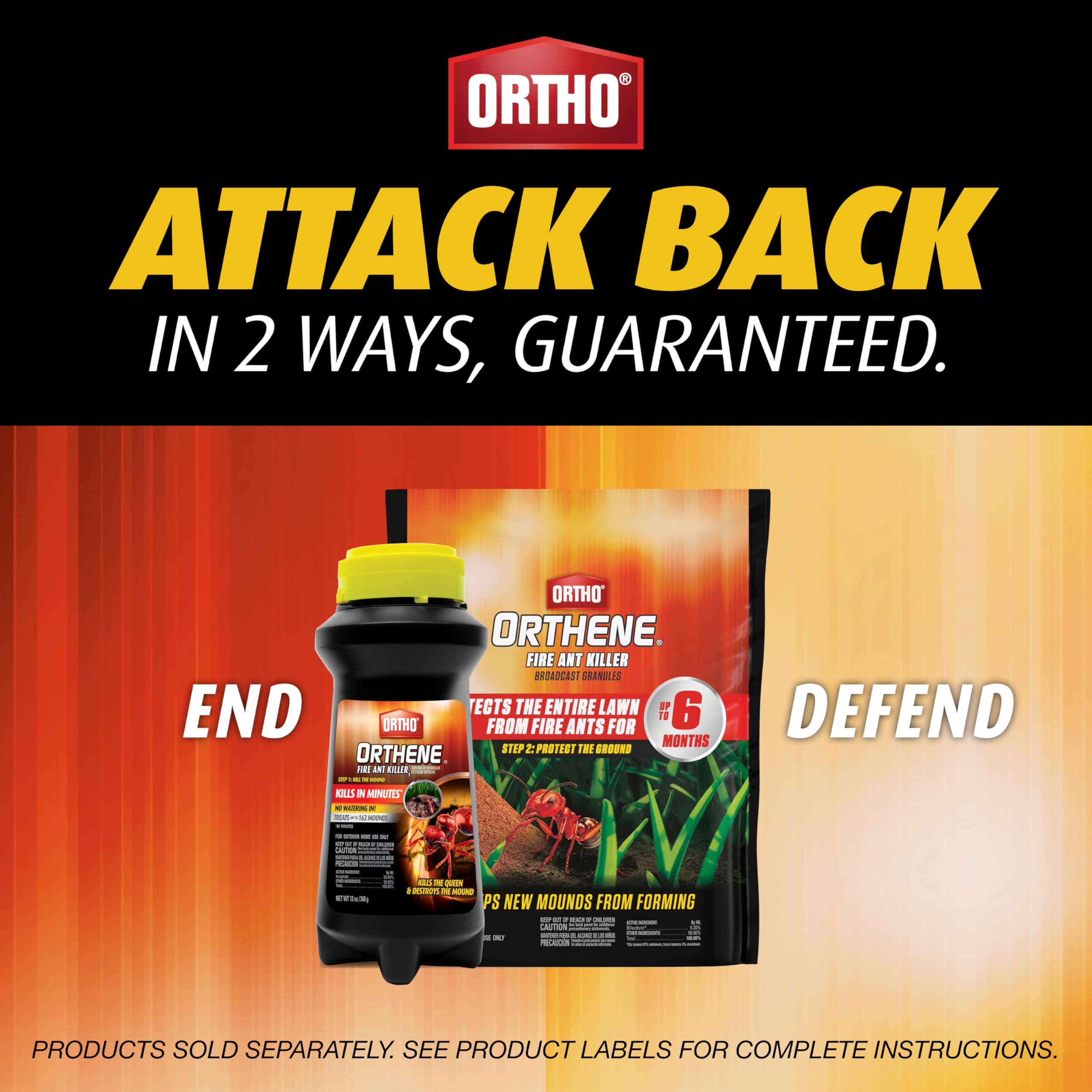 Ortho Fire Ant Killer Broadcast Granules lawn scene.