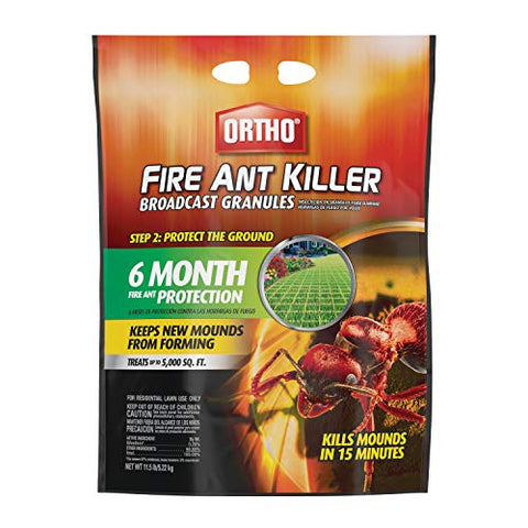 Ortho Fire Ant Killer Broadcast Granules reducing queen-containing mounds
