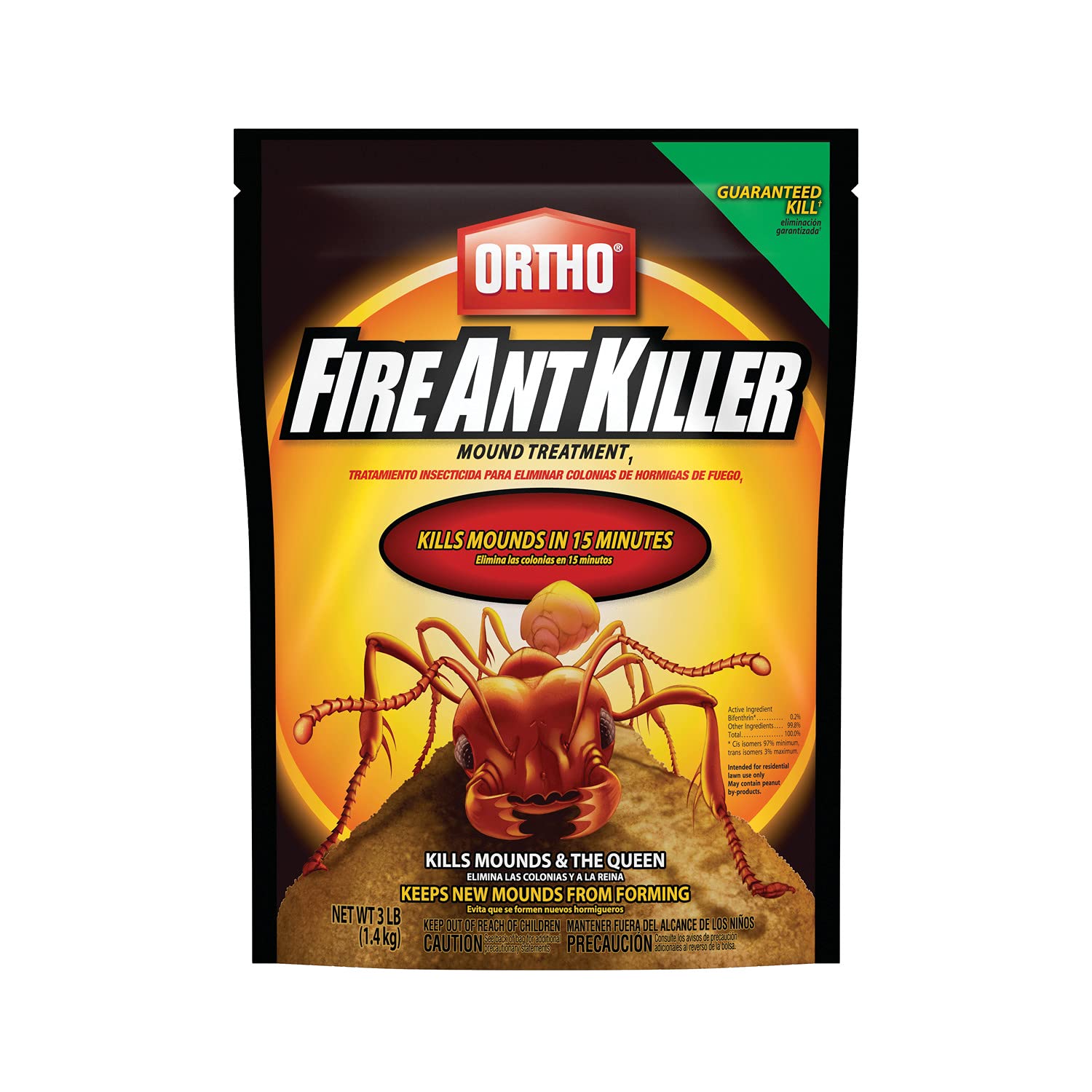 Ortho Fire Ant Killer Mound Treatment1 bag ready for outdoor lawn control.