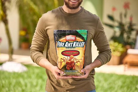 Ortho Fire Ant Killer Mound Treatment1 granules designed to treat mounds.