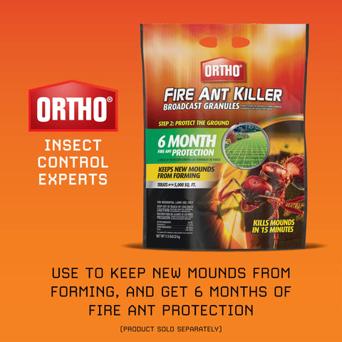 Ortho Fire Ant Mound Blitz 60-minute action claim on label
