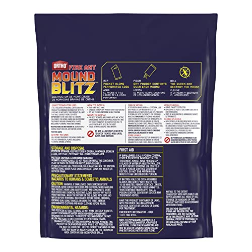 Ortho Fire Ant Mound Blitz pour action over a mound for fast coverage