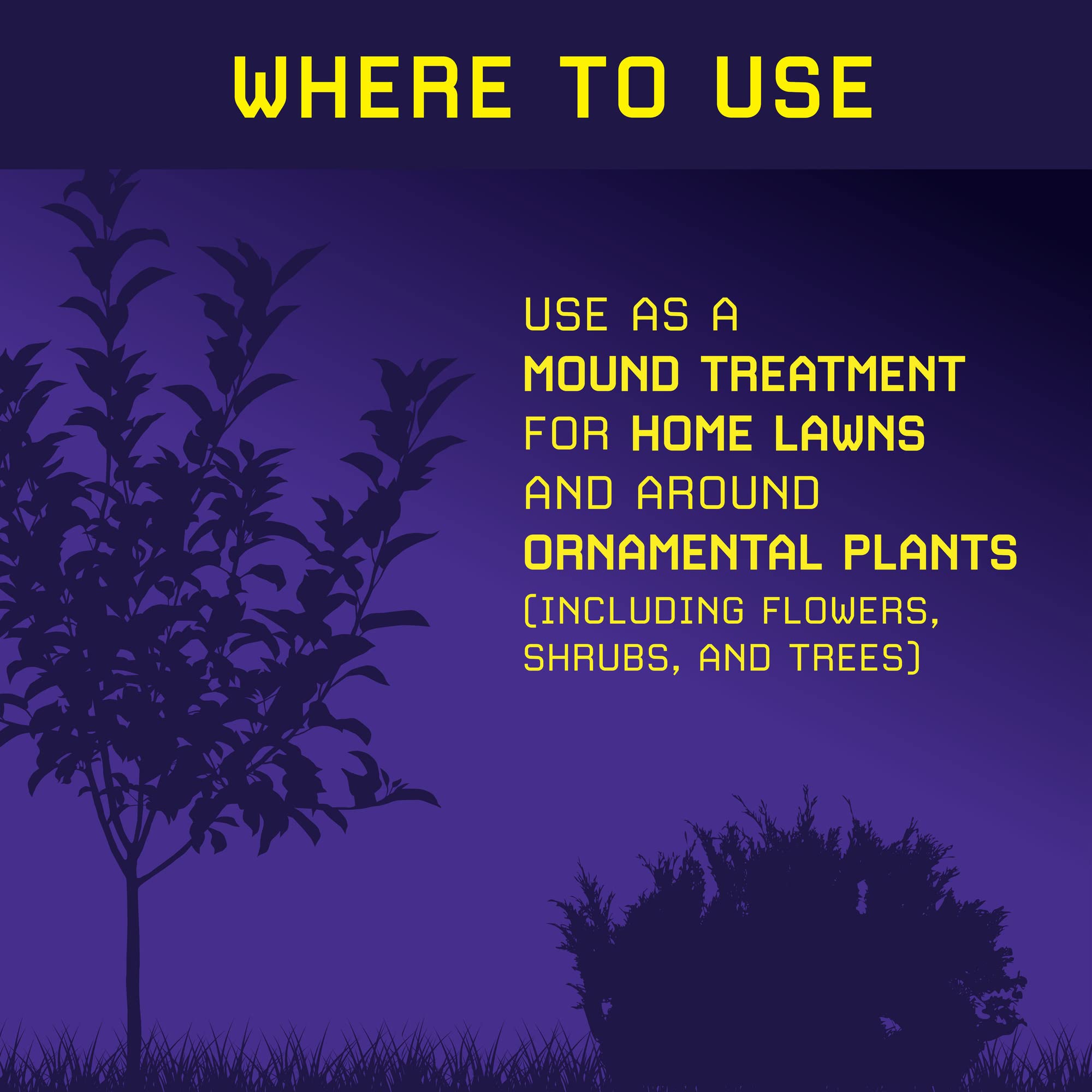 Ortho Fire Ant Mound Blitz queen-kill focus while treating a mound
