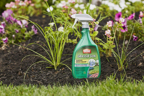 Ortho Grass B Gon spray action helps target lawn weeds with simple application.
