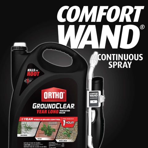 Ortho GroundClear on driveway edge shows visible results with consistent action.