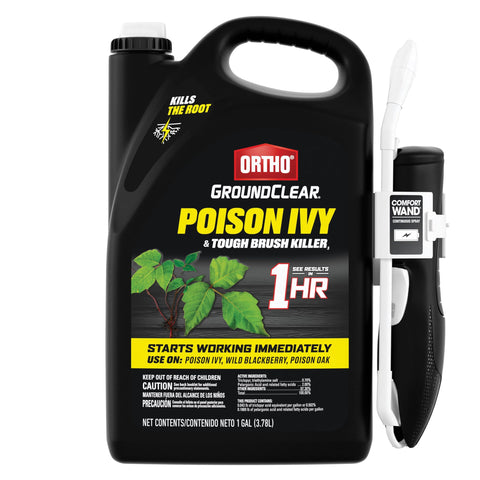 Ortho GroundClear poison ivy bottle with Comfort Wand ready to spray for outdoor control