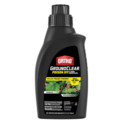 Ortho GroundClear Poison Ivy & Tough Brush Killer1 concentrate bottle for root-level weed control.