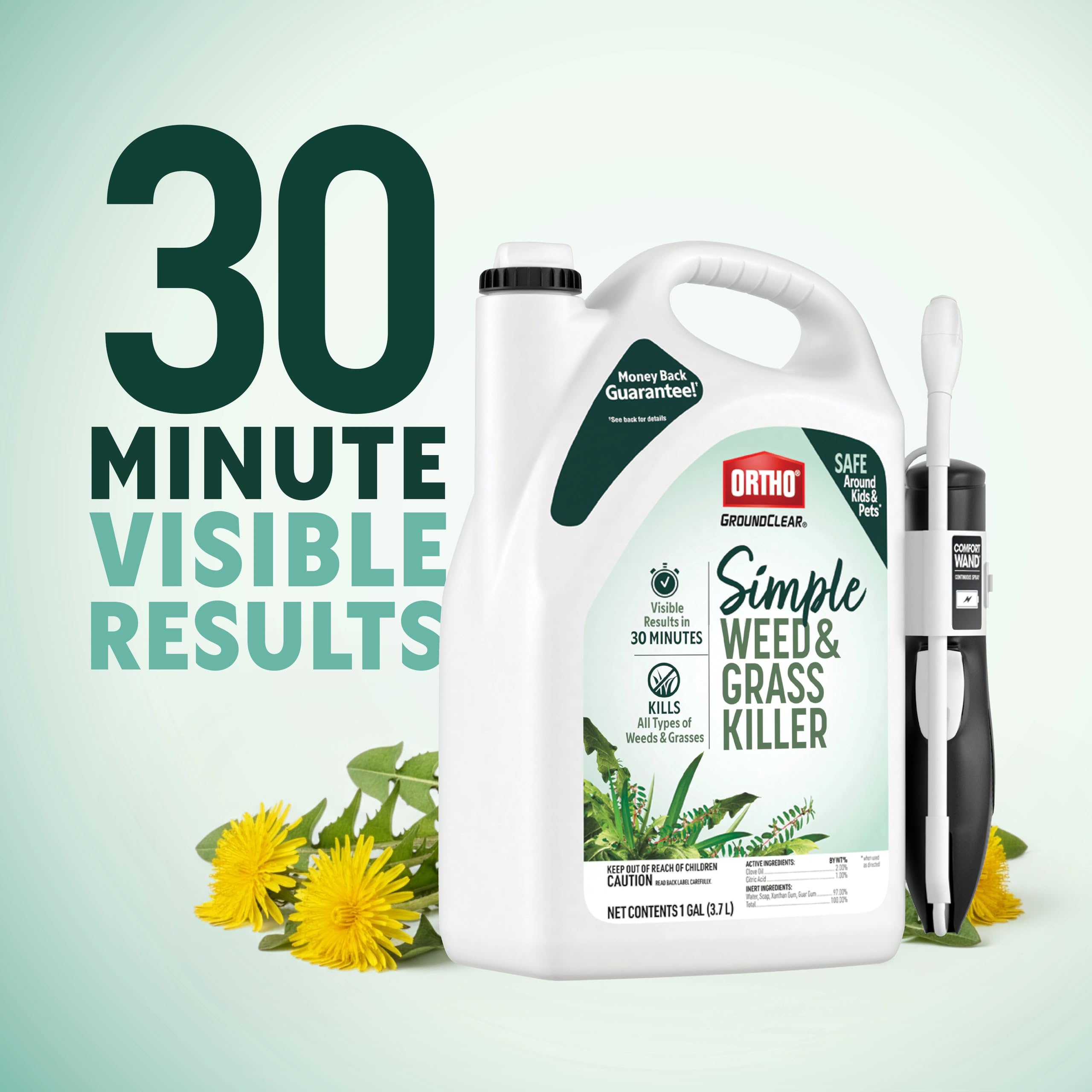 Ortho GroundClear on sidewalks clears weeds before they spread