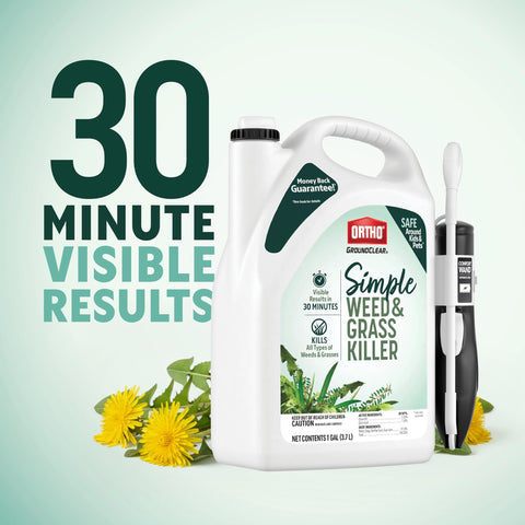 Ortho GroundClear on sidewalks clears weeds before they spread
