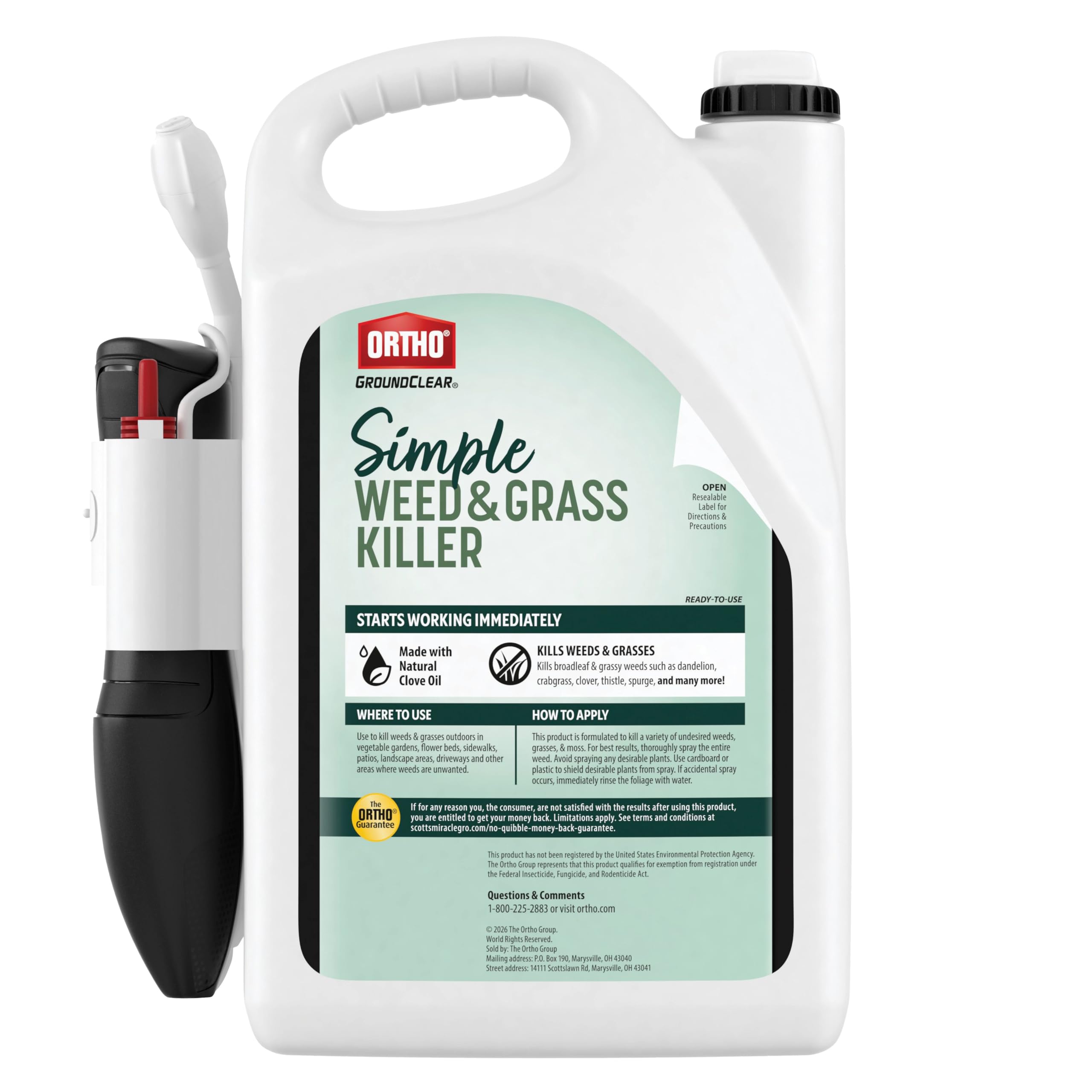 Ortho GroundClear sunny-day application shows best results on green weeds