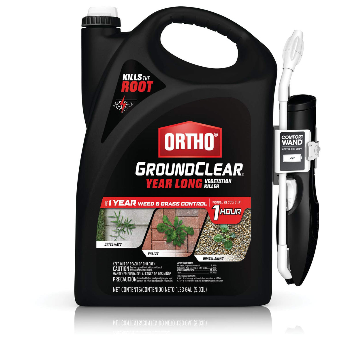 Ortho GroundClear with Comfort Wand for precise weed treatment around driveways