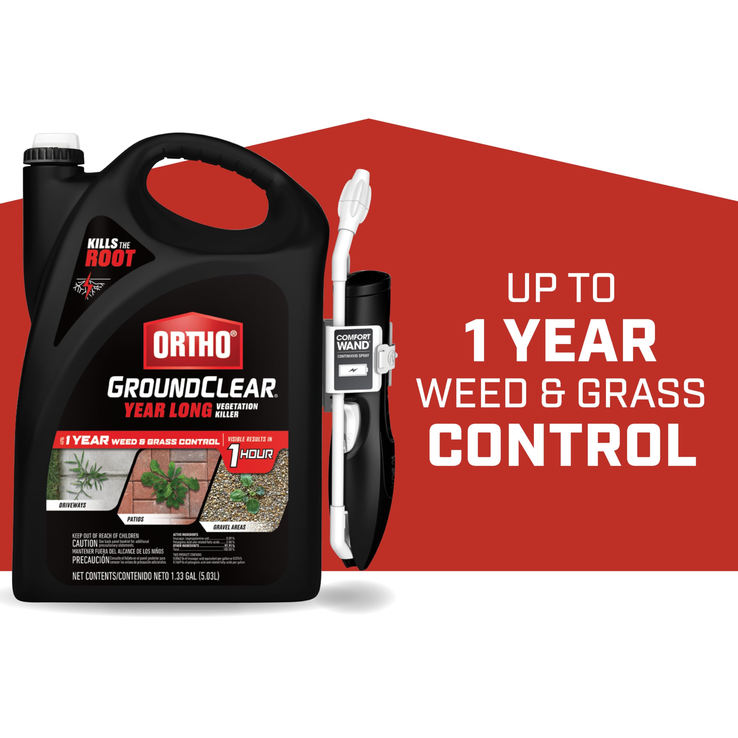 Ortho GroundClear shows visible results within an hour of spraying