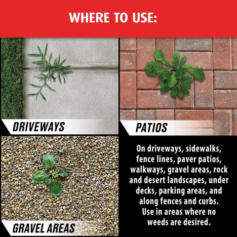 Ortho GroundClear sidewalk application with clean, weed-free edge