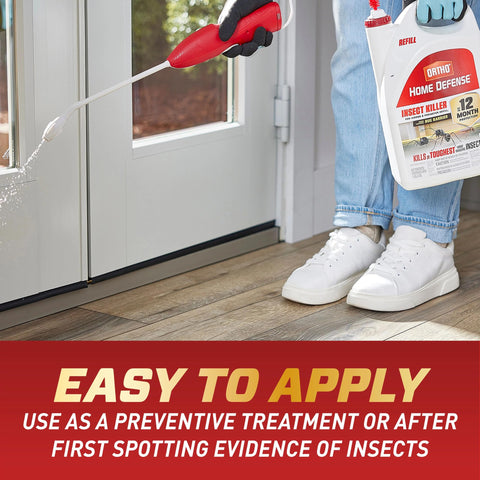 Ortho Home Defense targets ants, roaches, and spiders.