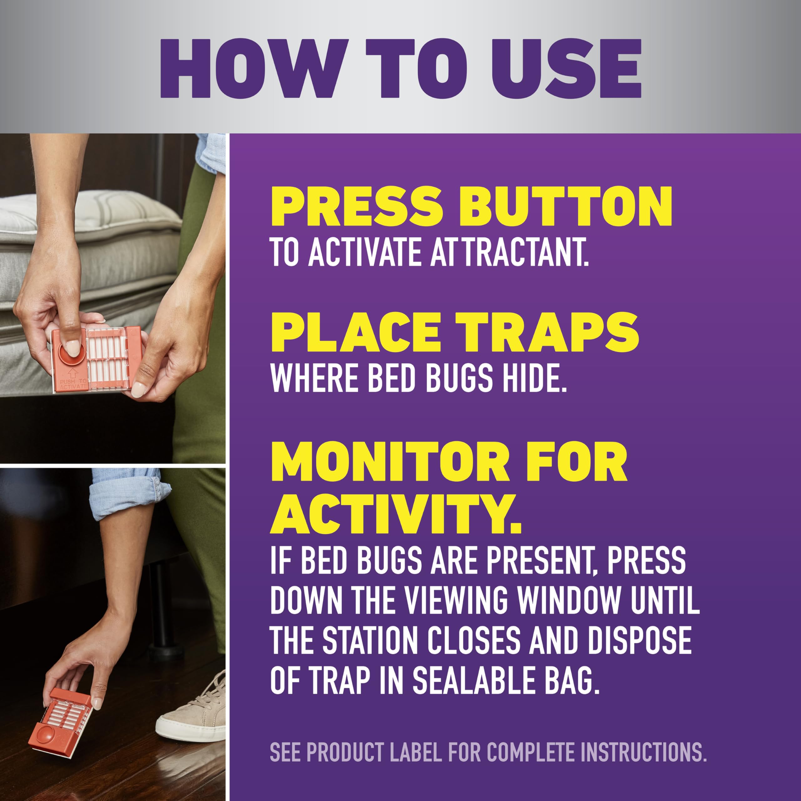 Ortho Home Defense Bed Bug Trap is Step 1 in the Ortho Bed Bug Solution System