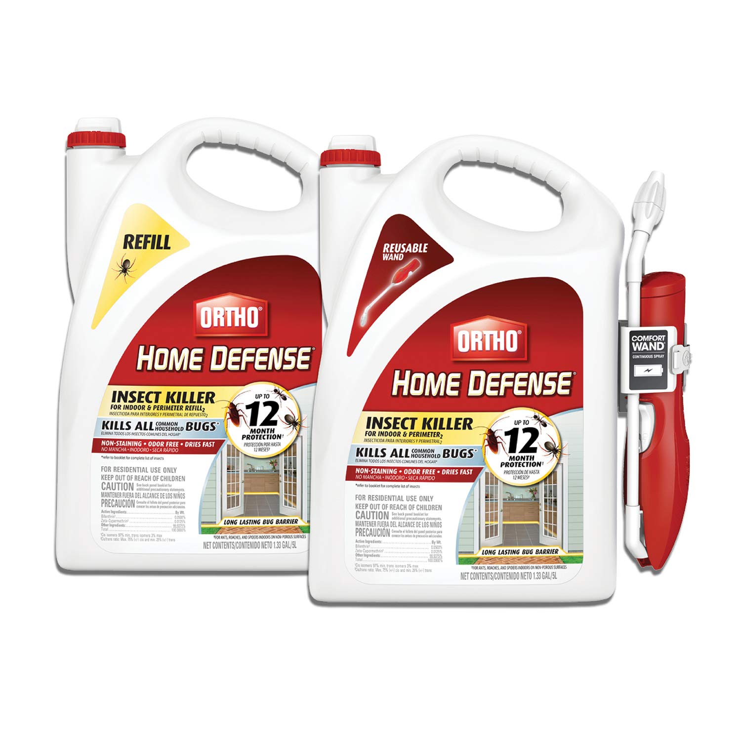 Ortho Home Defense Comfort Wand applying inside for indoor pest protection