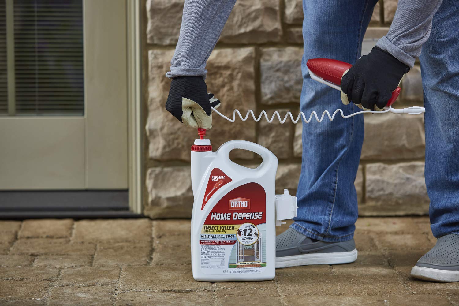 Ortho Home Defense exterior perimeter application around the foundation