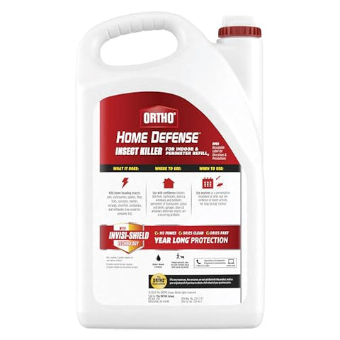 Ortho Home Defense exterior perimeter spray around foundation for longer protection.