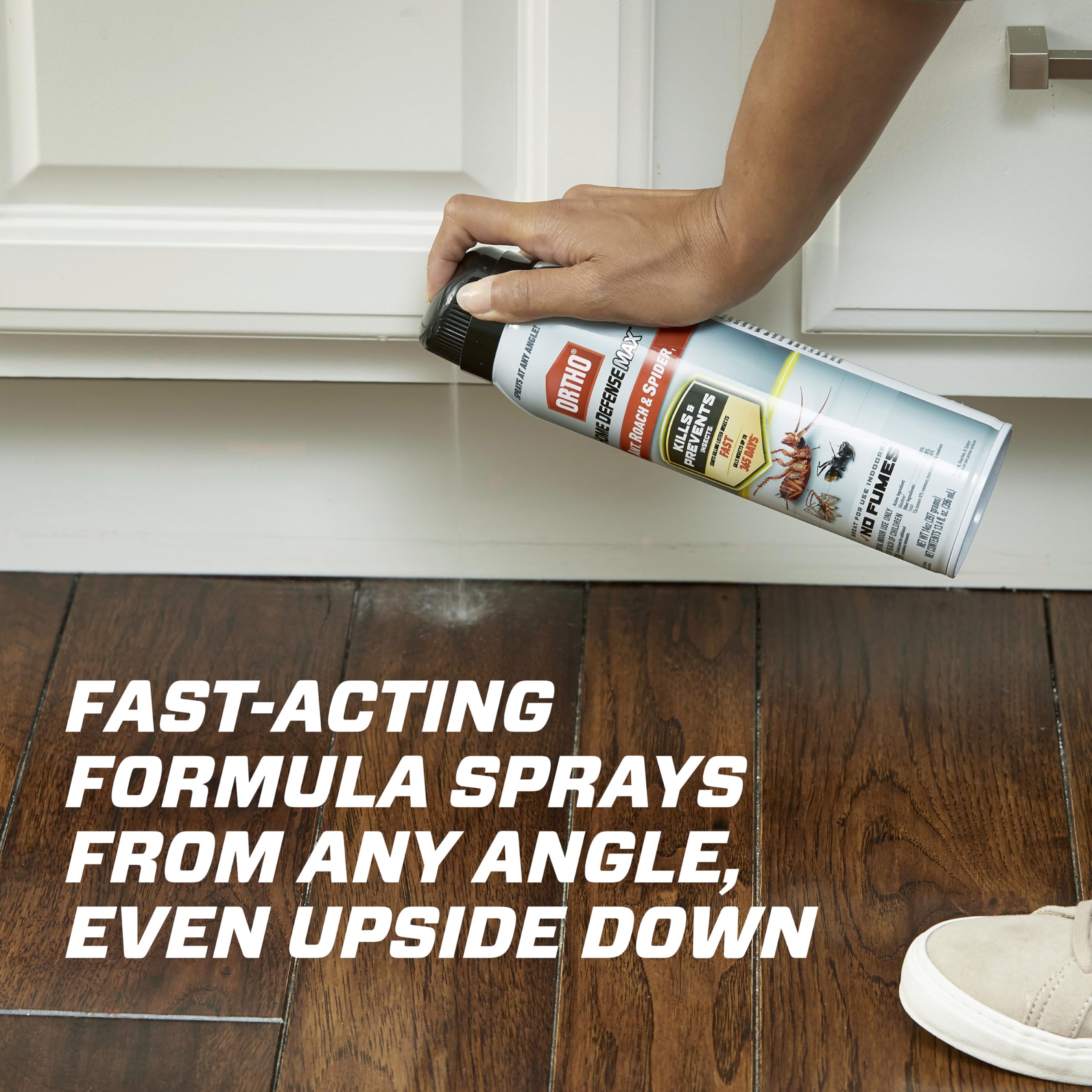 Ortho Home Defense Max fast-kill action targets ants and roaches indoors