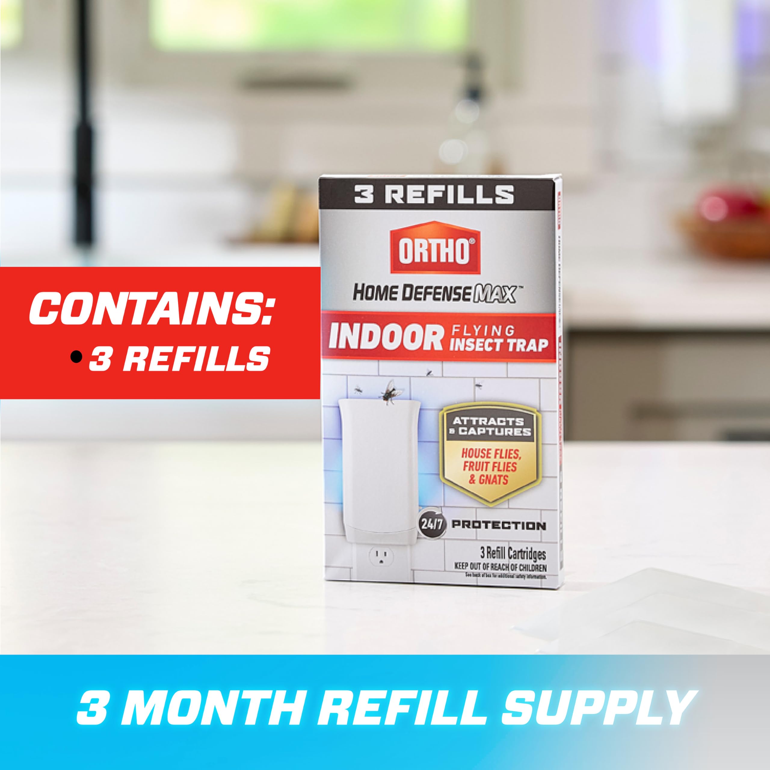 Ortho Home Defense Max glue-trap cartridge ready to swap inside the trap