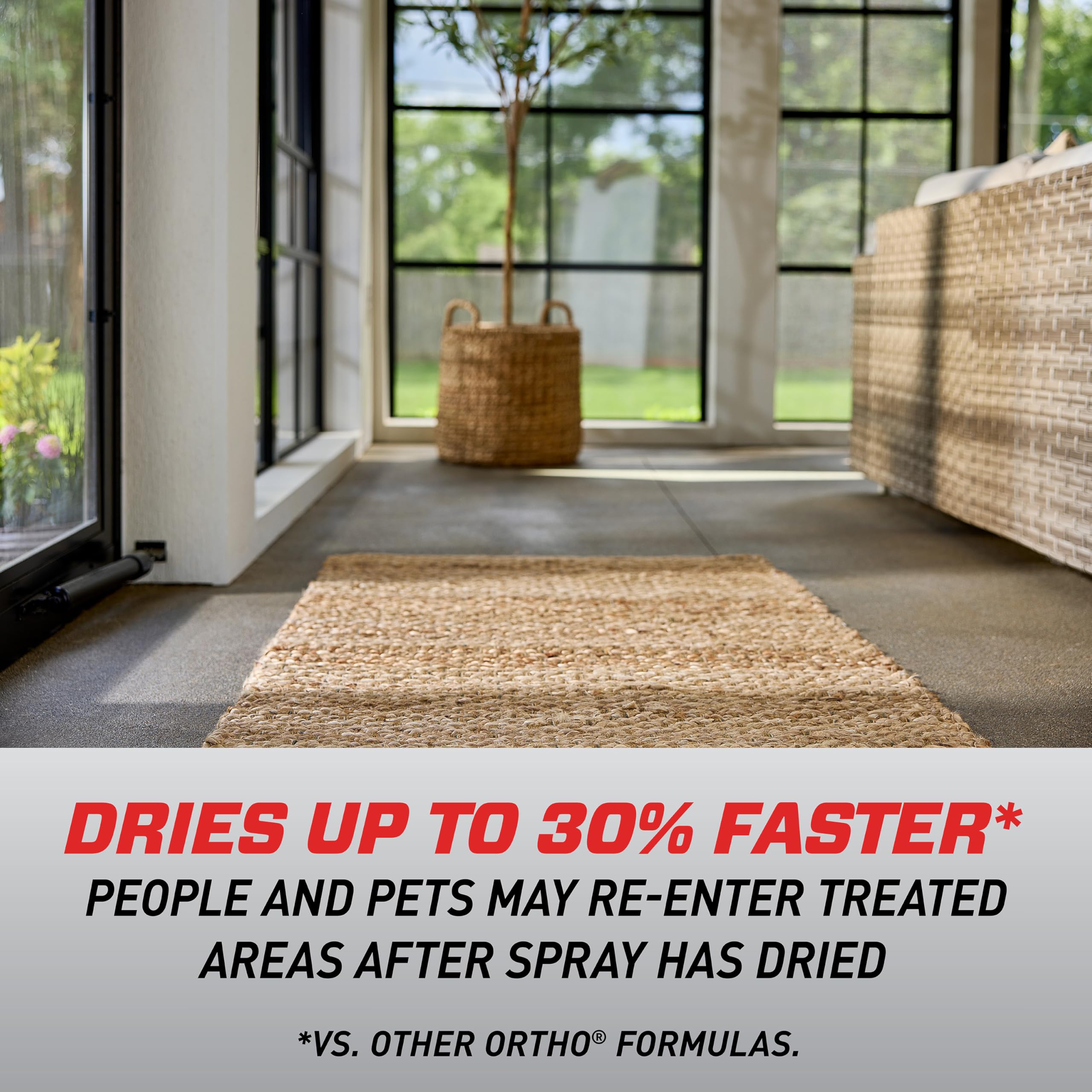 Ortho Home Defense Max protects indoor nonporous surfaces for extended periods