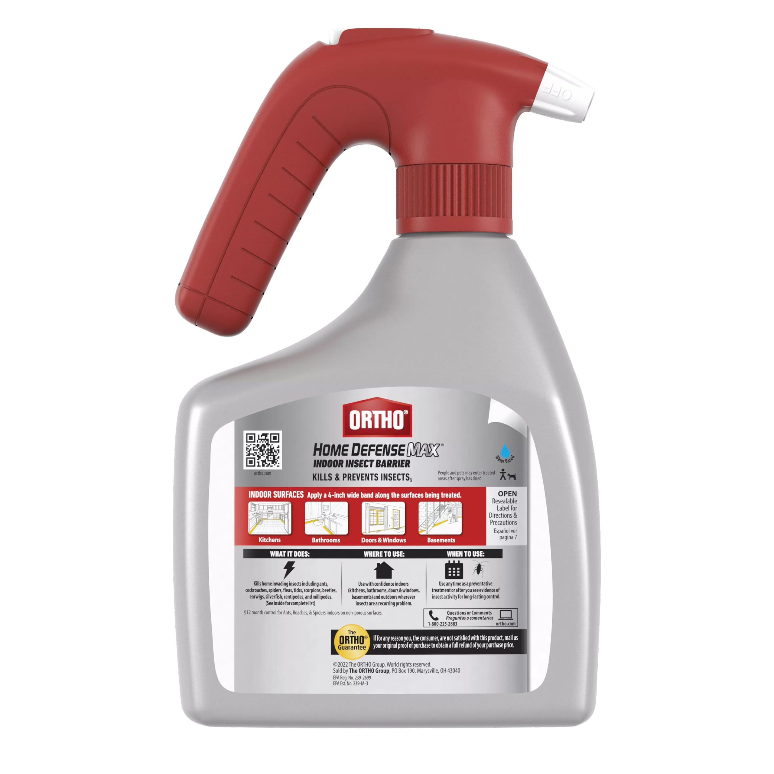 Ortho Home Defense Max indoor perimeter application around entry points