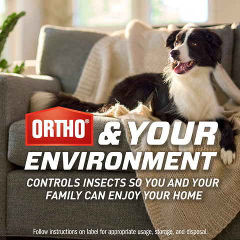 Ortho Home Defense Max positioned near fruit and plants for pest control