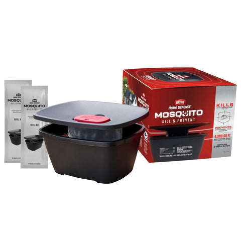 Ortho Home Defense Mosquito Station closeup showing targeted attract-and-kill design for yards.