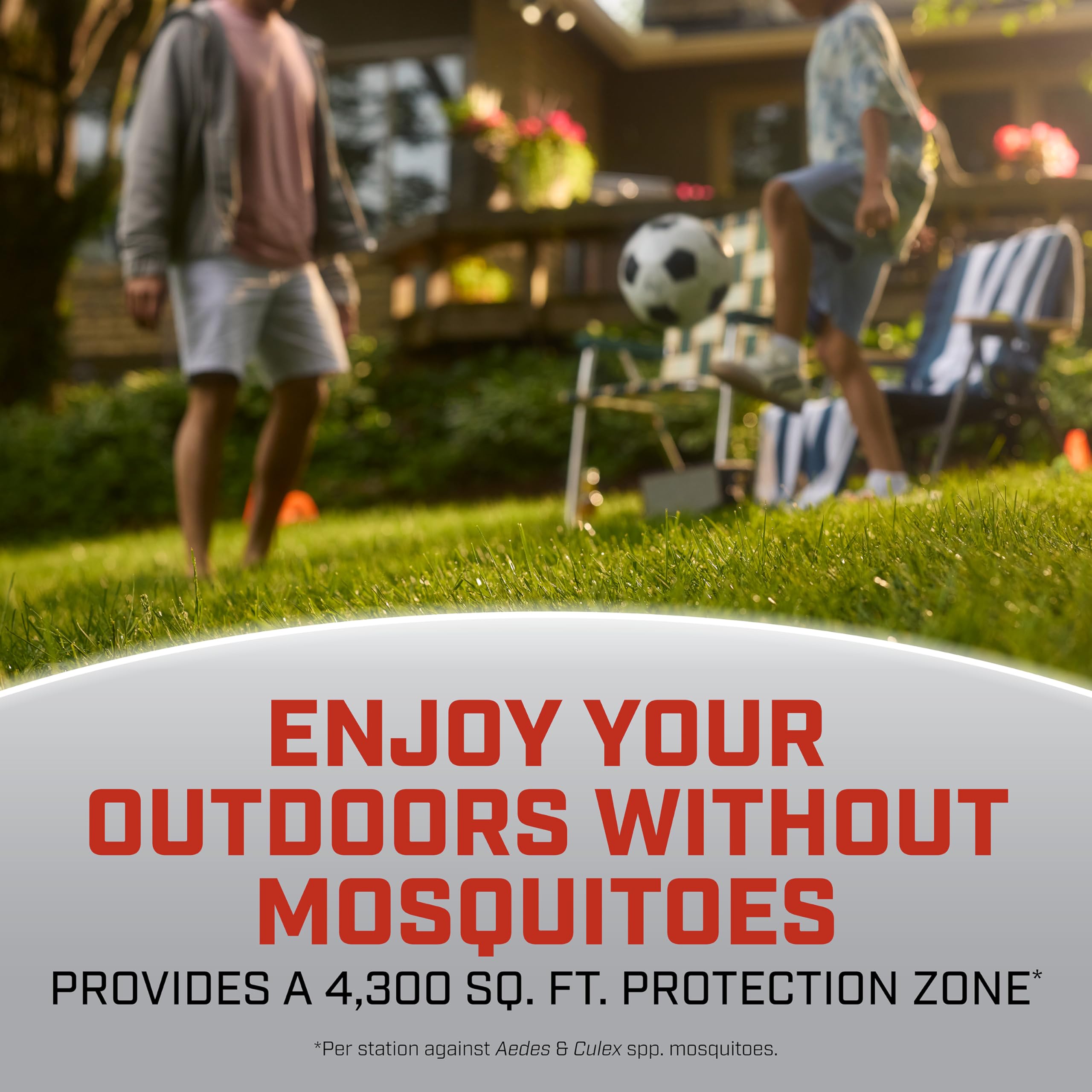 Ortho Home Defense operates quietly without flames or sprays for discreet outdoor use.