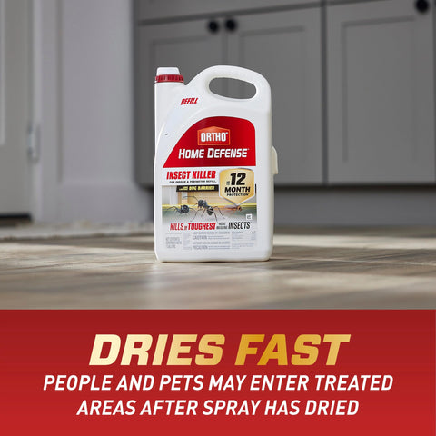 Ortho Home Defense safe re-entry after drying.