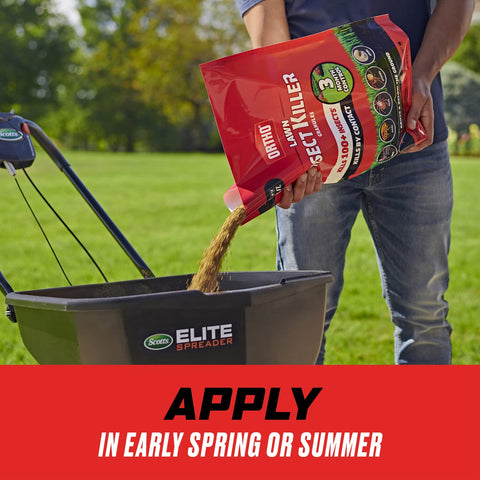 Ortho Lawn Insect Killer Granules kill insects above and below ground.