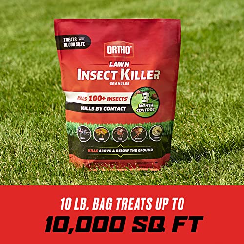 Ortho Lawn Insect Killer Granules suitable for lawn, garden, and landscape.