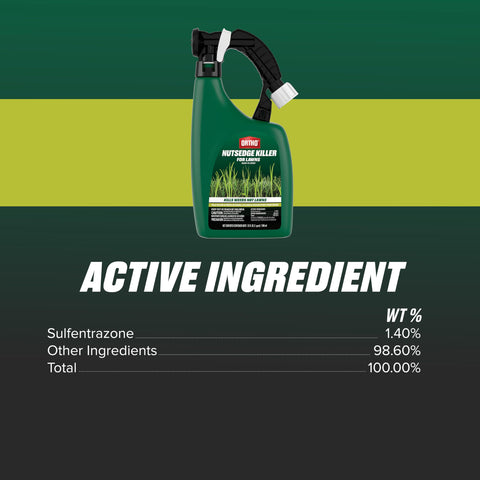 Ortho Nutsedge Killer for Lawns label with usage details