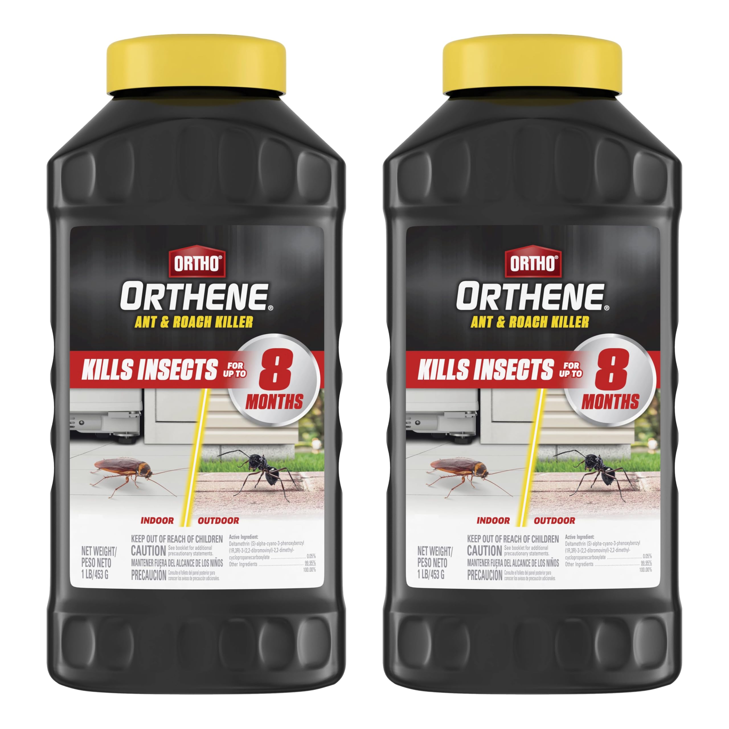 Ortho Orthene Ant & Roach Killer bottle front for easy 2-pack storage