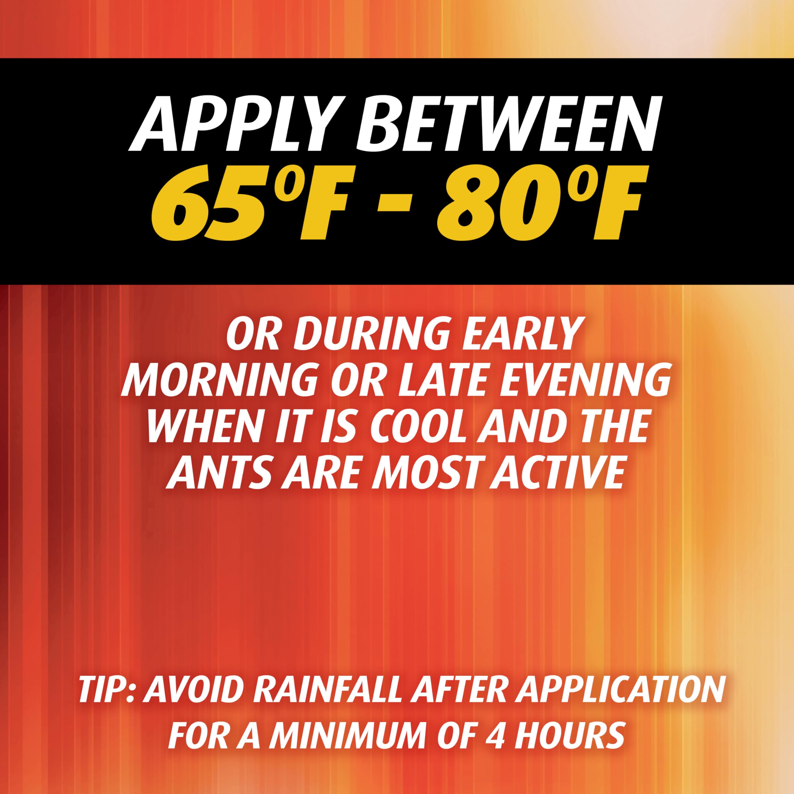 Ortho Orthene Fire Ant Killer applied to leaves and stems for thorough coverage