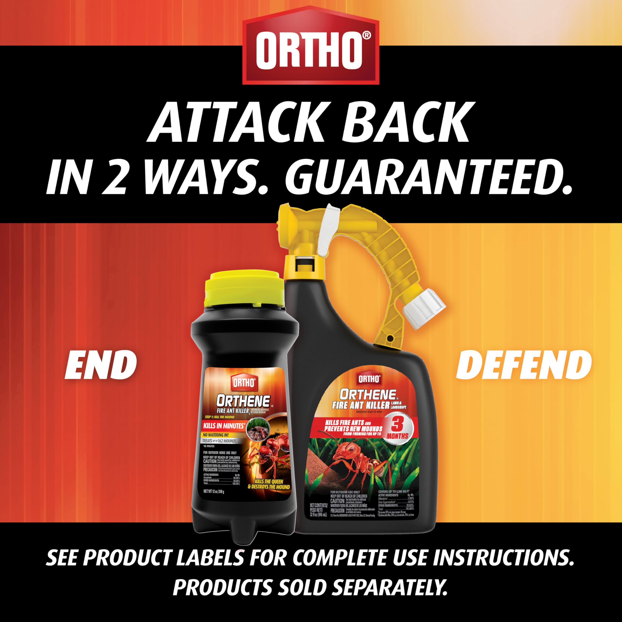 Ortho Orthene Fire Ant Killer dries safely before people and pets return