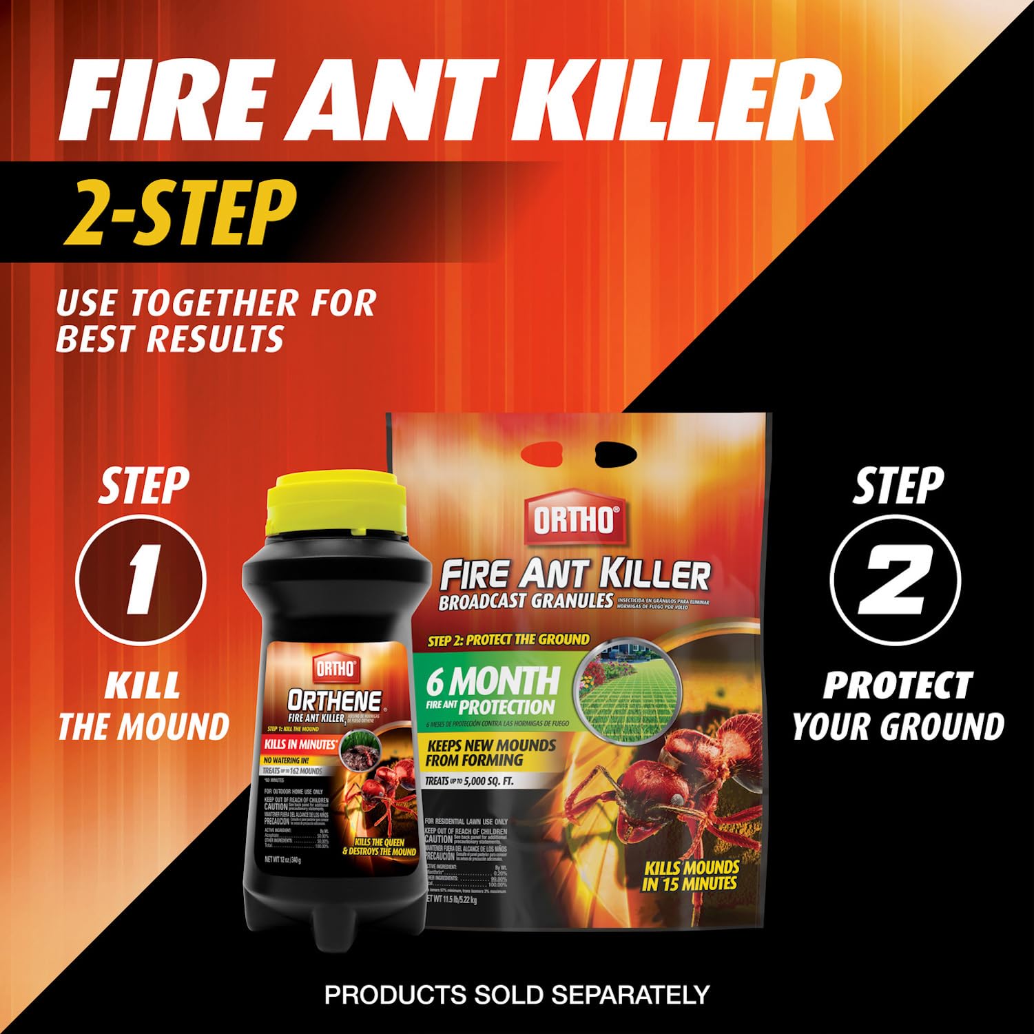 Two bottles in the kit support larger yard outbreaks.