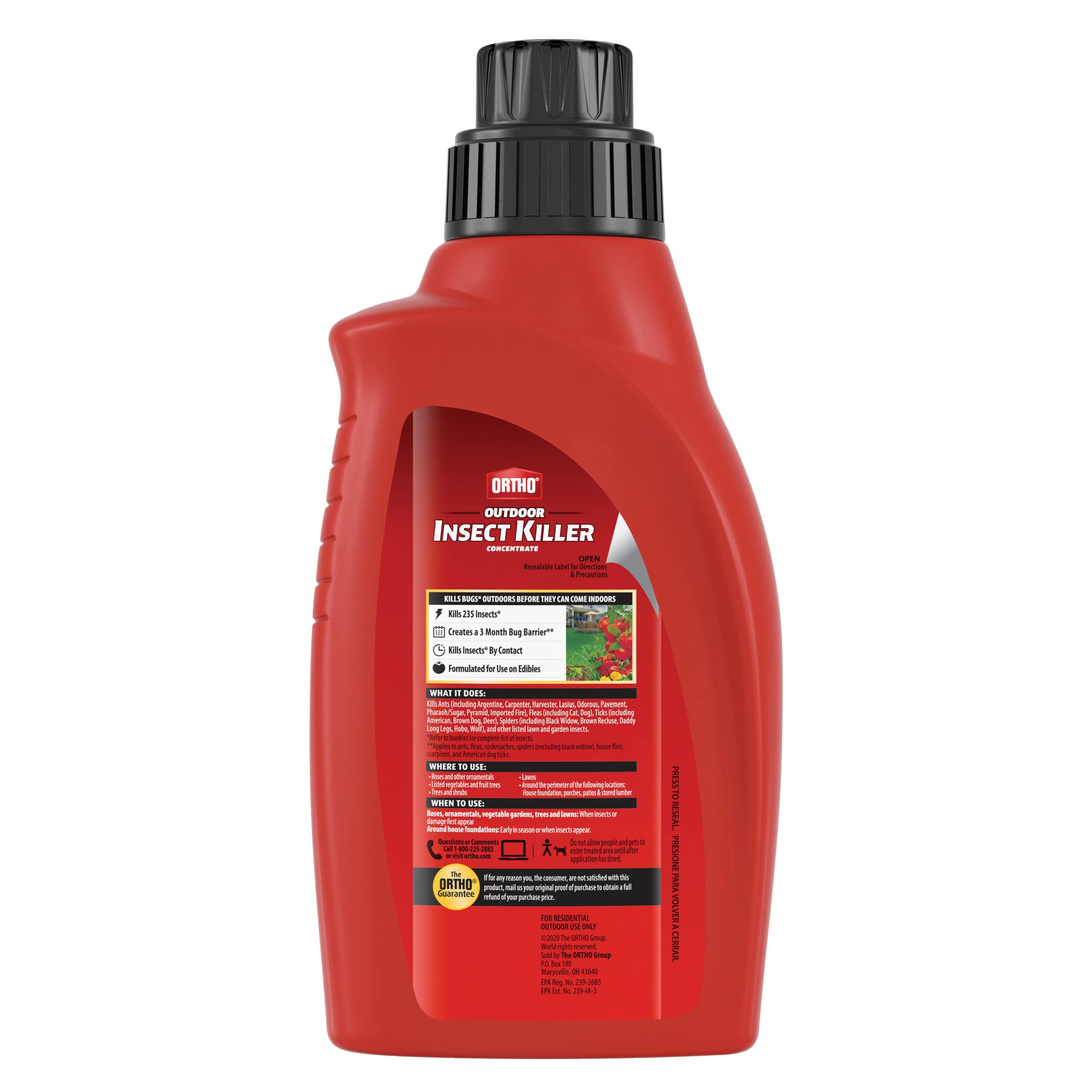 Ortho concentrate mixing image showing spray-ready mix for lawns