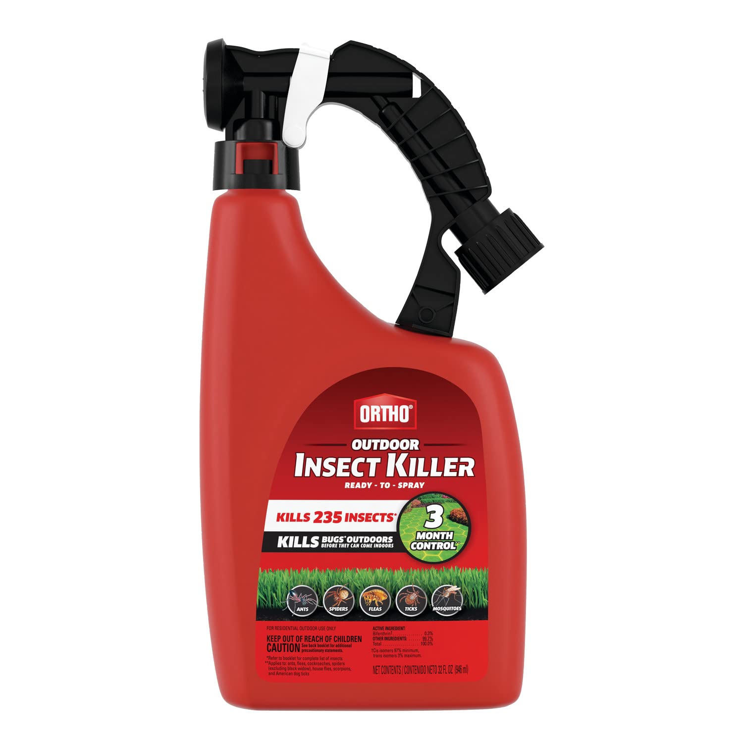 Ortho Outdoor Insect Killer Ready-to-Spray bottle shows easy outdoor pest control