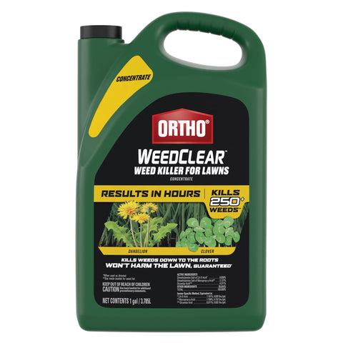 Ortho WeedClear concentrate bottle front view for lawn weed control