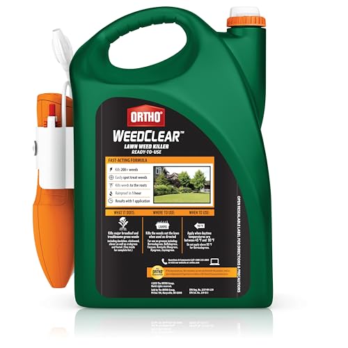 Ortho WeedClear guidance for applying in 45–90°F temperatures.