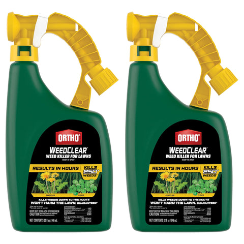 Ortho WeedClear lawn spray bottle ready for easy weed control in lawns.