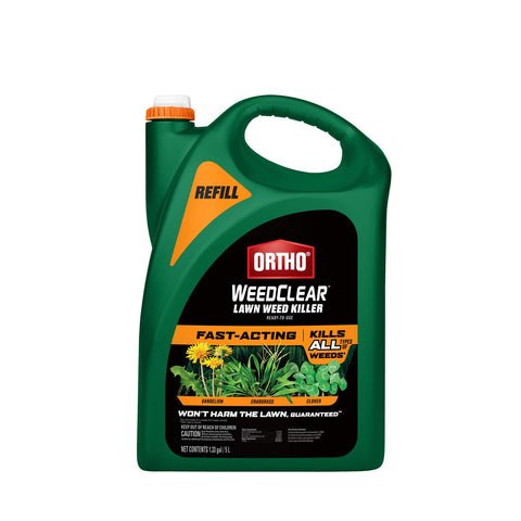 Ortho WeedClear refill bottle ready for reusing the Comfort Wand on active weeds.