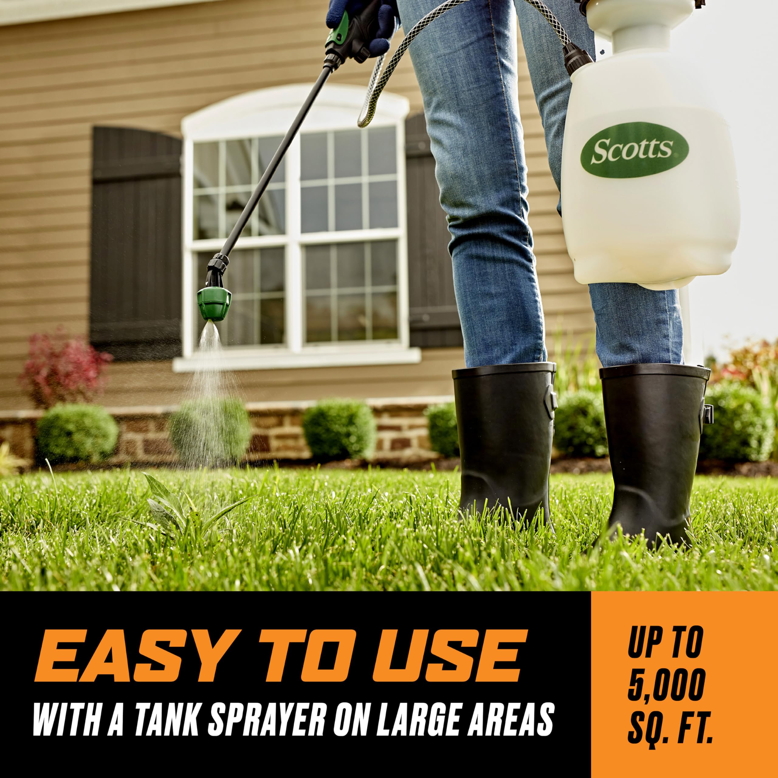 Ortho WeedClear tank sprayer compatibility and spray method